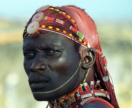 Mann vom Stamm der Samburu
